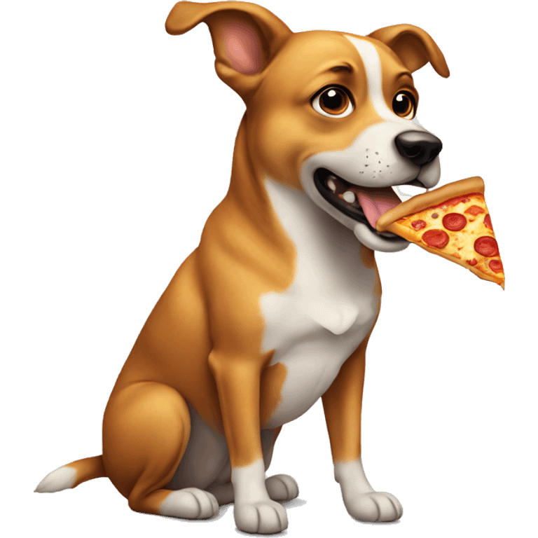 dog with pizza emoji