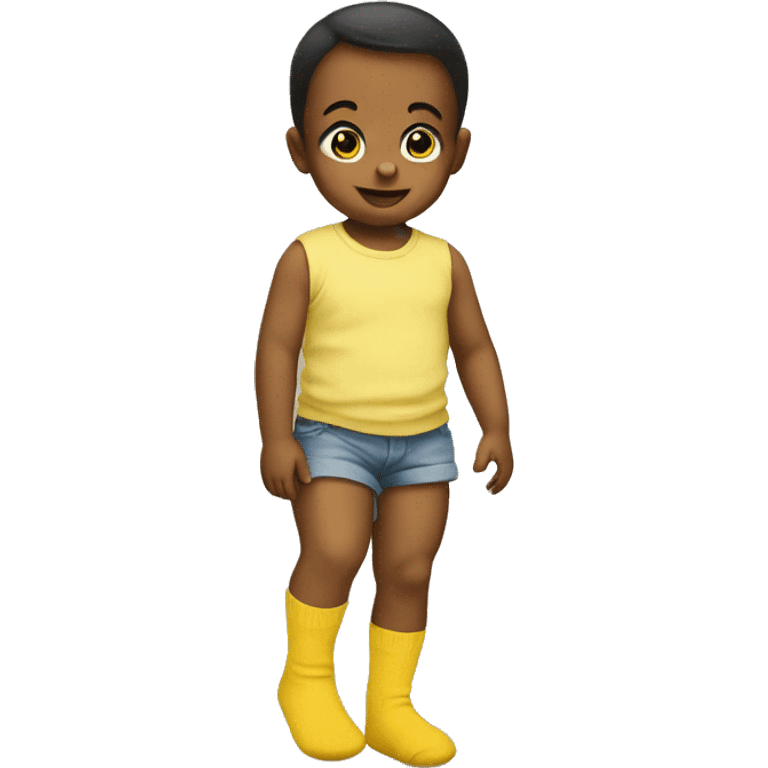 Baby in yellow socks emoji