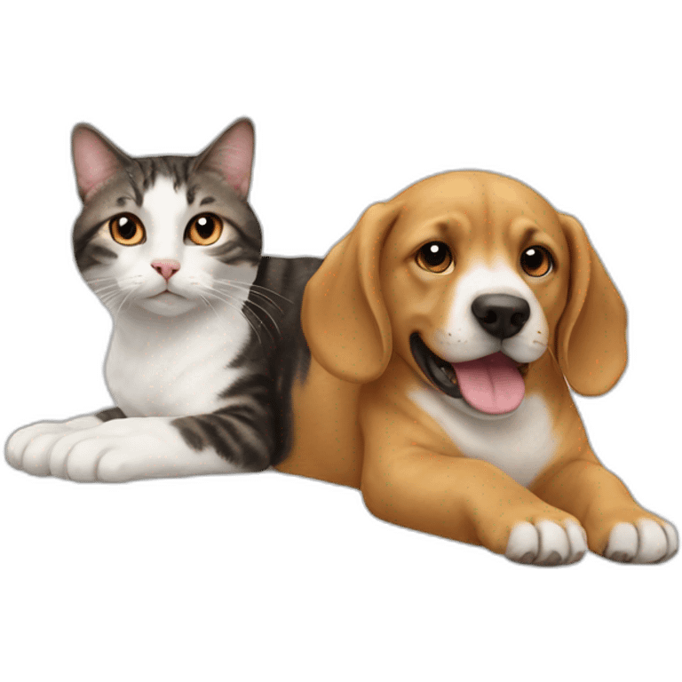 Dog on cat emoji