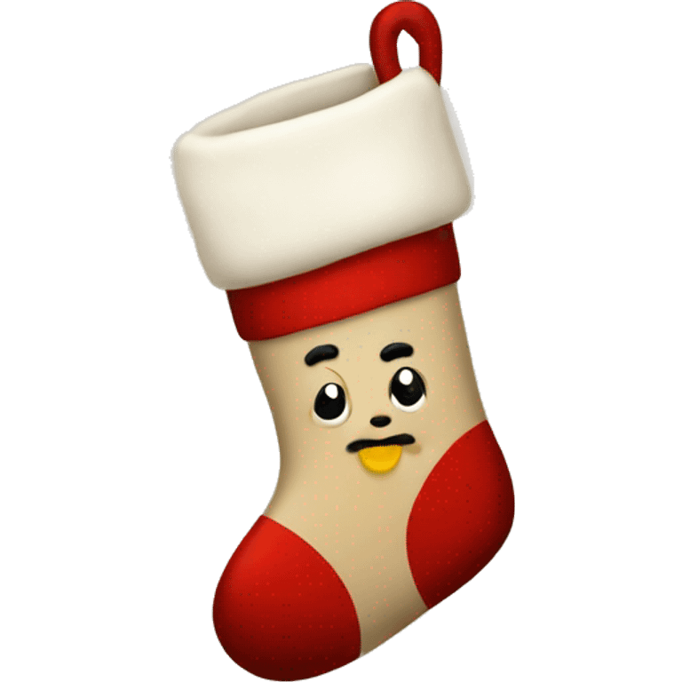 Christmas sock beige emoji