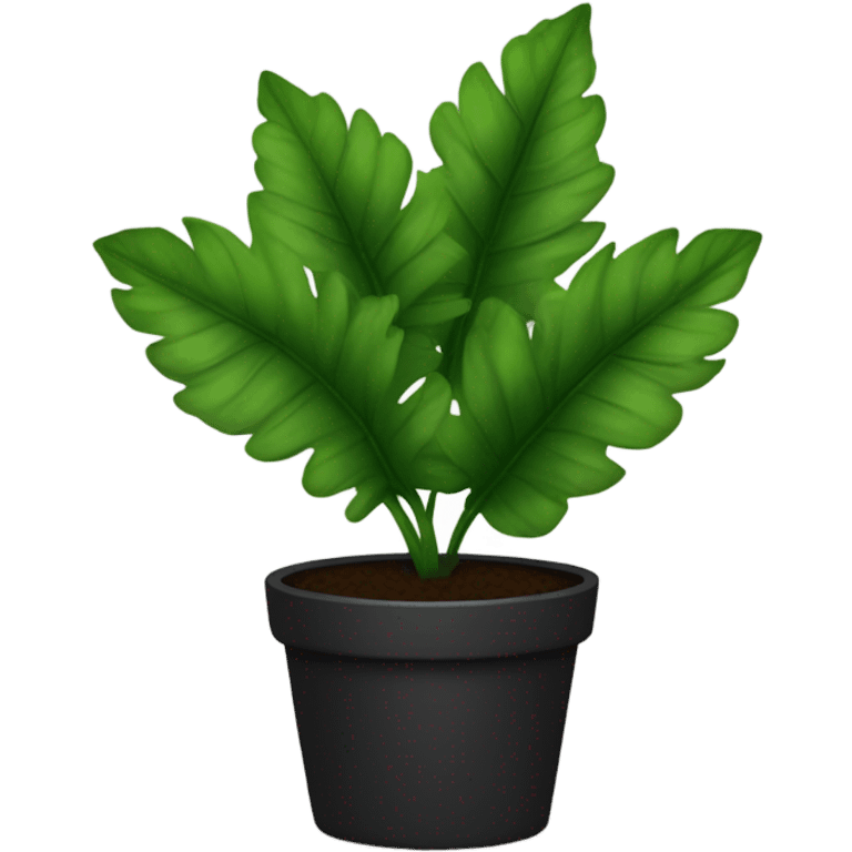 black potted plant emoji