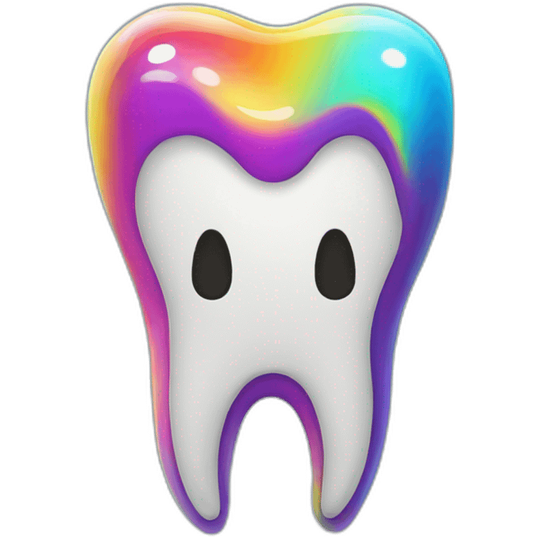 long psychedelic tooth emoji