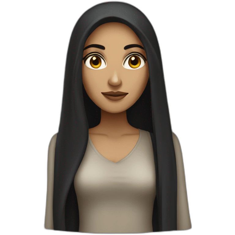 Dark and mysterious Arab woman, skinny, dark hair emoji