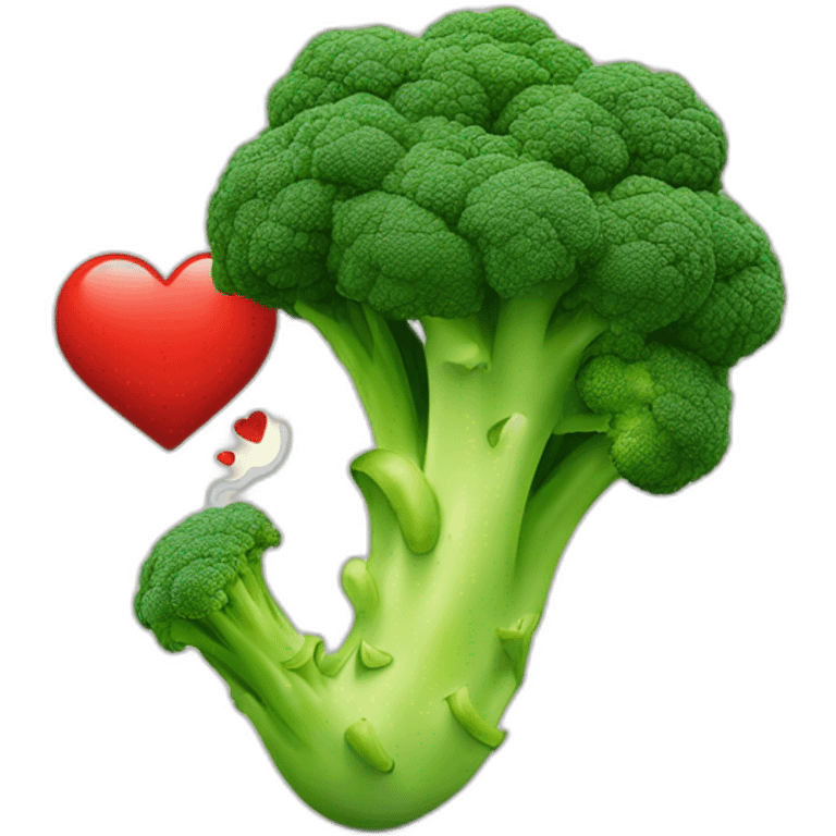 Person Smoking, broccoli in a love heart, 420  emoji