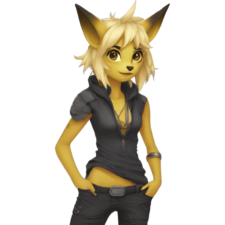 Anthro cool edgy LiLaiRa-Vernid-Fakémon Full Body emoji