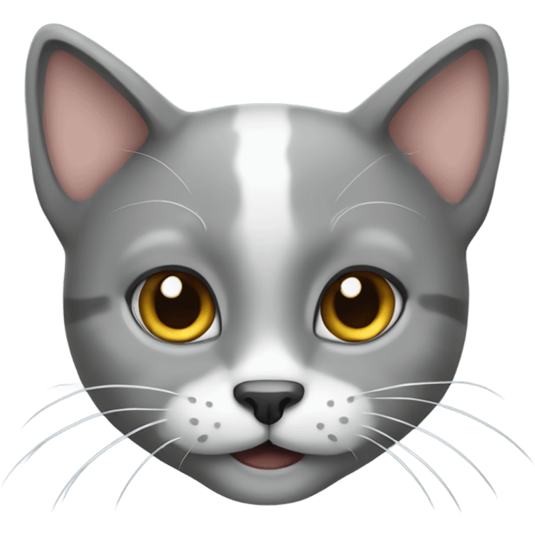 Cat gray cute emoji