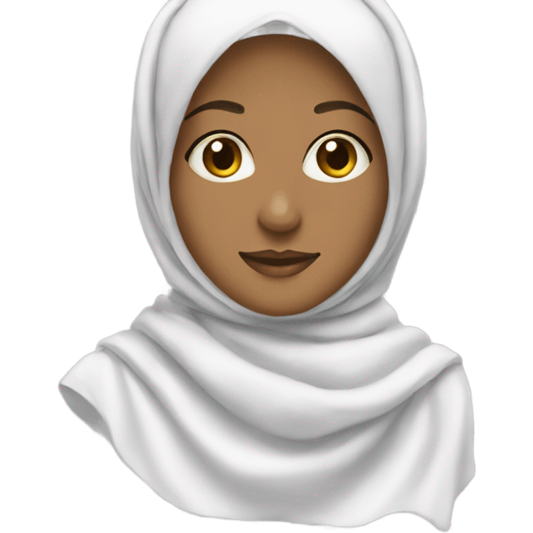  hijabi woman with white scarf emoji