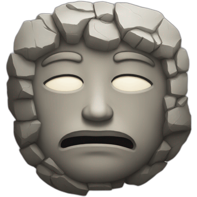 Stone face emoji