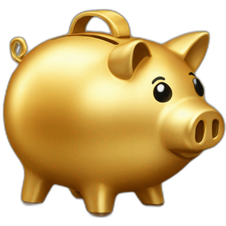 goldenned piggy bank emoji