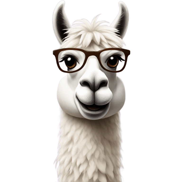 Llama with a mustache  emoji