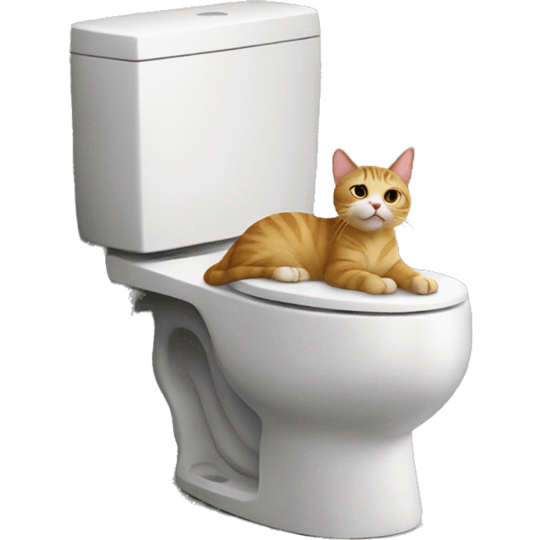 Cat on the toilet  emoji