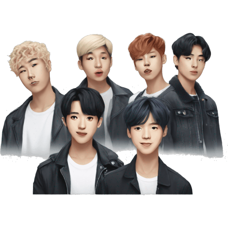 eight member male kpop group emoji