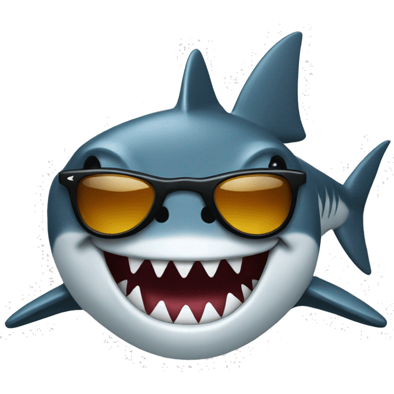 Shark with sunglasses emoji