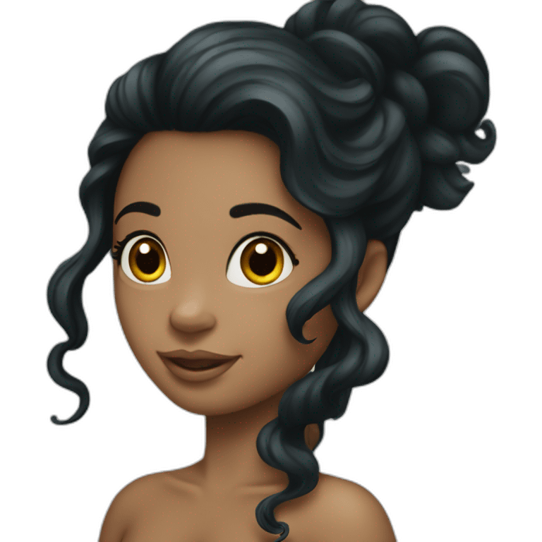 little mermaid black emoji