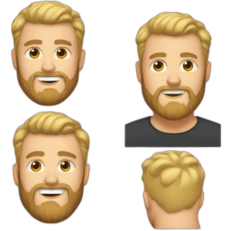 Jake Paul, beard and facial hair emoji