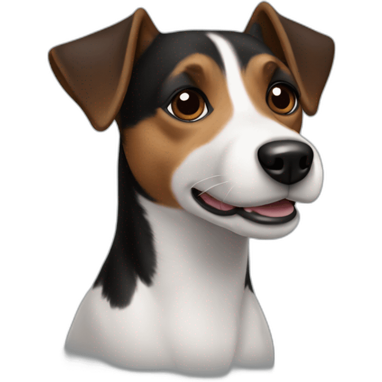 Black and brown jack russell emoji