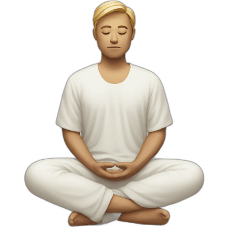 white men meditating emoji