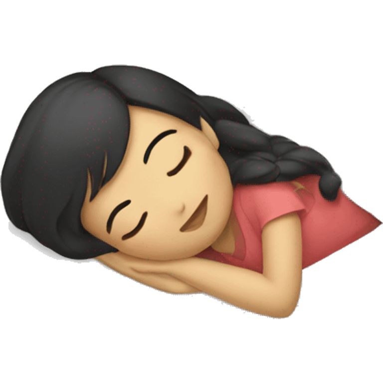 asian girl sleeping  emoji