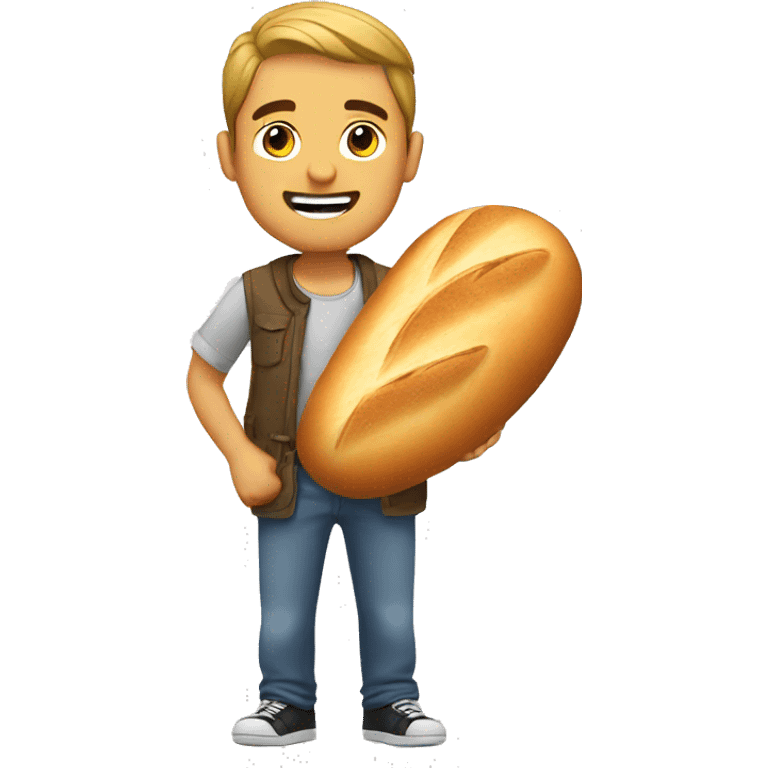 guy with bread emoji