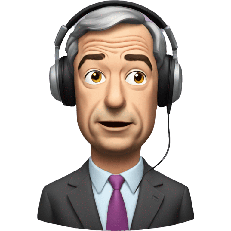 Nigel Farage listening to music with eyes closed  emoji