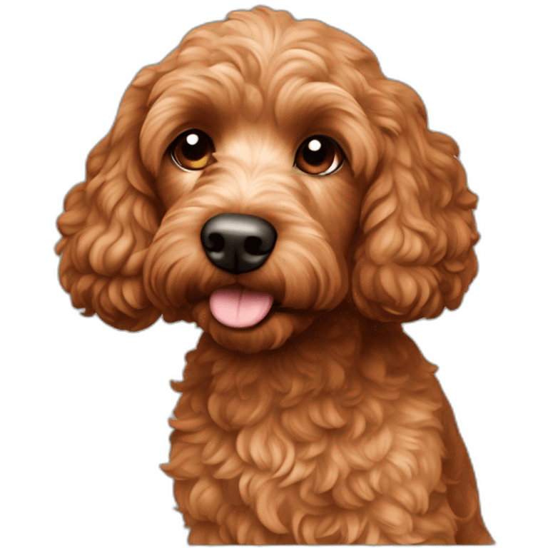 Reddish light brown cockapoo side emoji