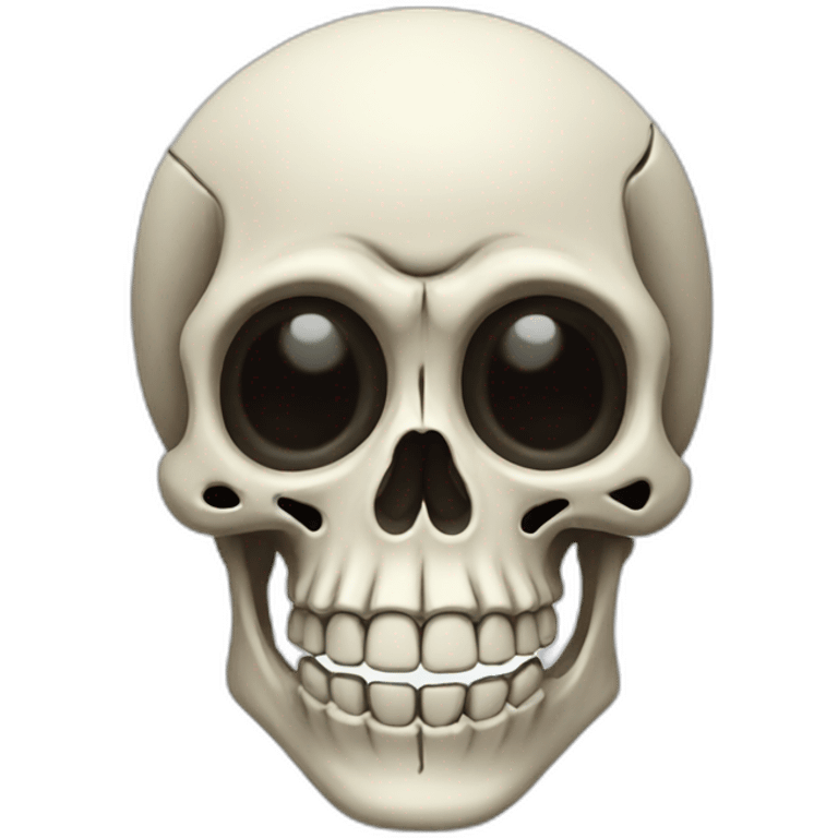 happy skeleton head emoji