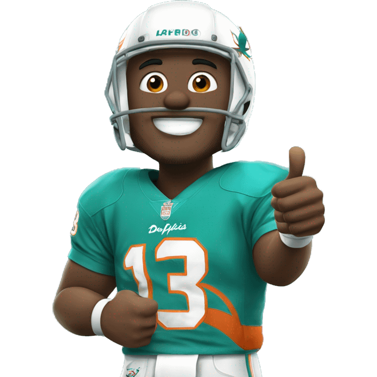 Miami dolphins football player thumbs up emoji