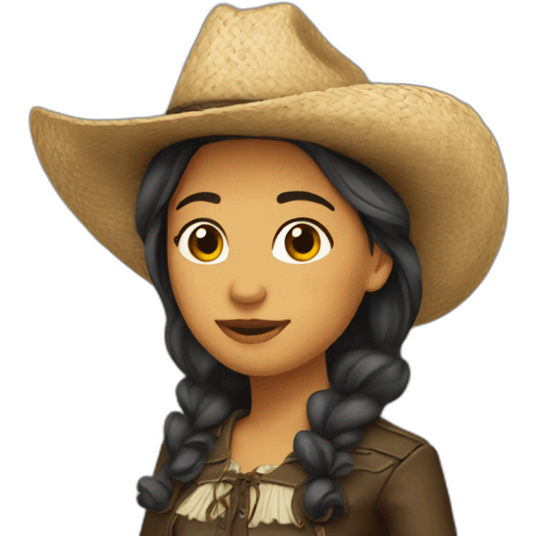 mujer de 20 años vaquera emoji