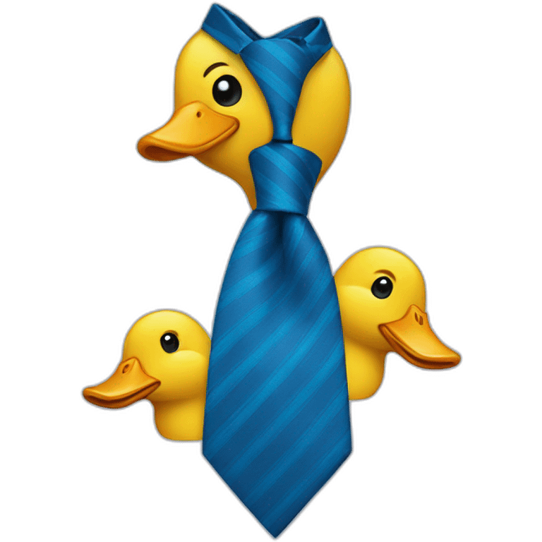 Blue Tie with ducks emoji