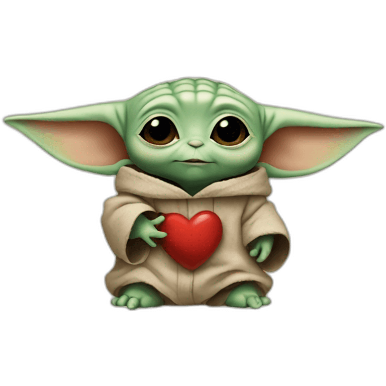 Baby yoda heart emoji