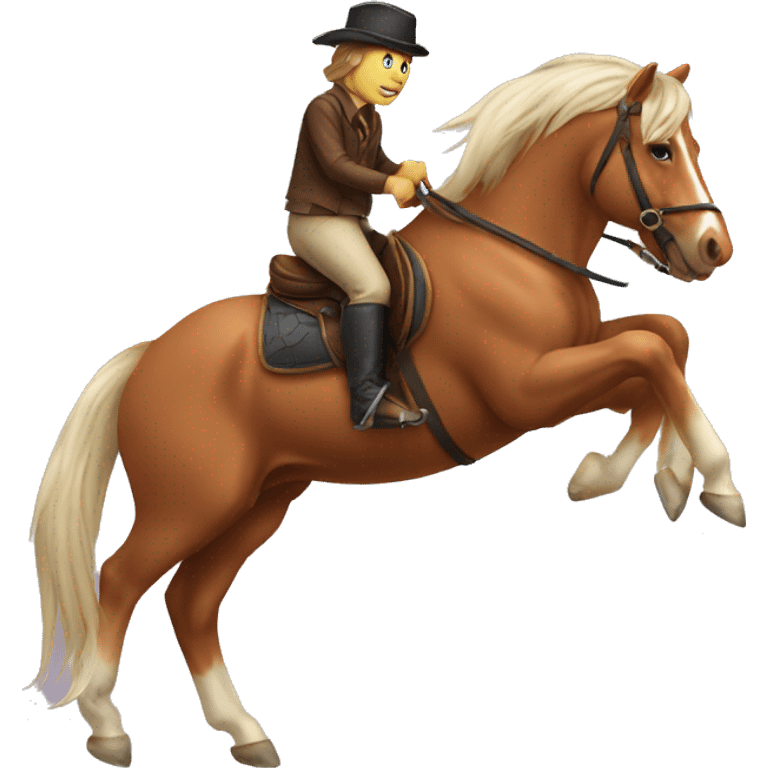 cat riding horse emoji