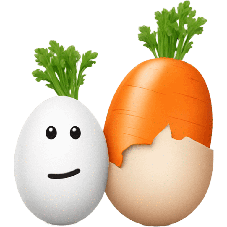 egg and carrot emoji