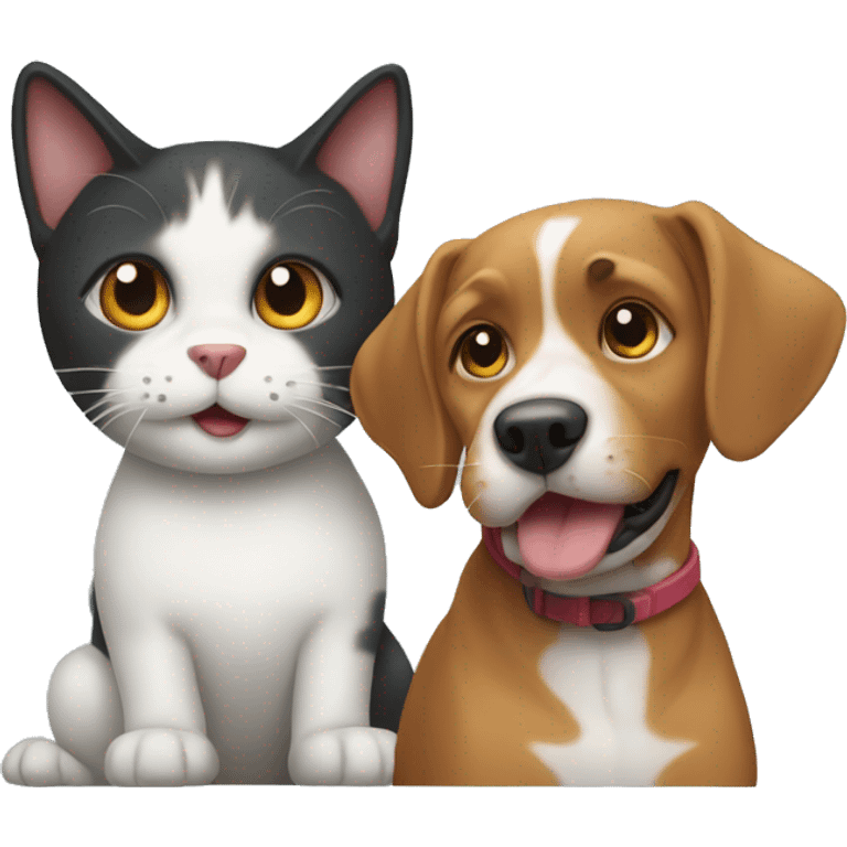 dog  and cat emoji