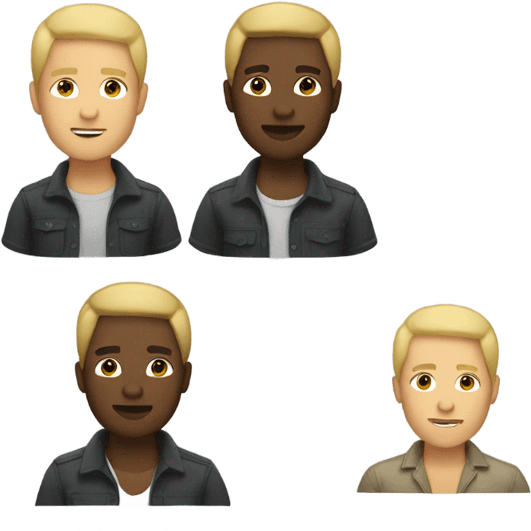 Black men with blonde hair emoji