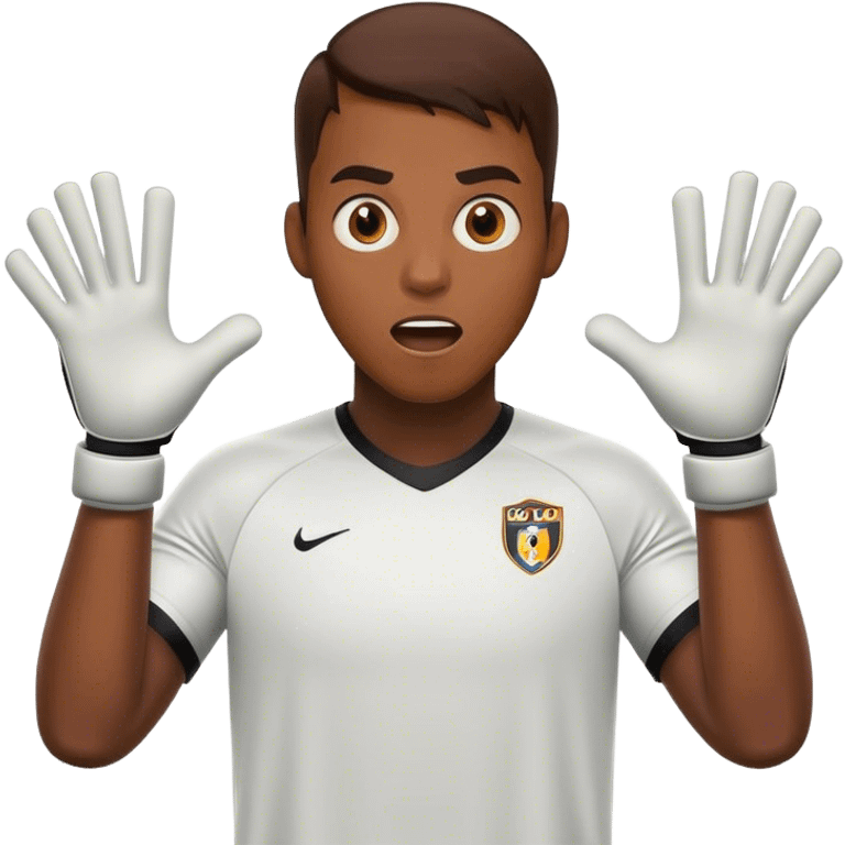 surprised goalkeeper emoji