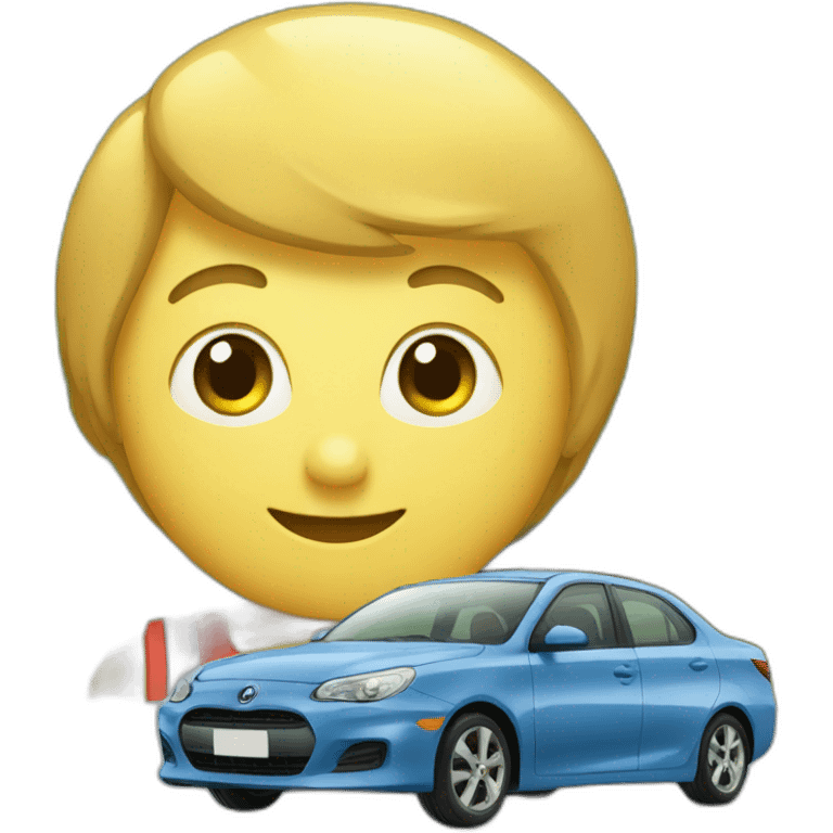 Chat qui conduit une voiture emoji