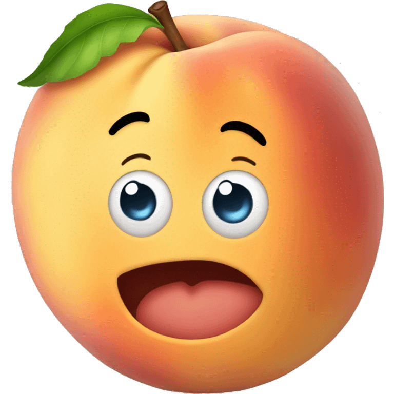 juicy round peach emoji