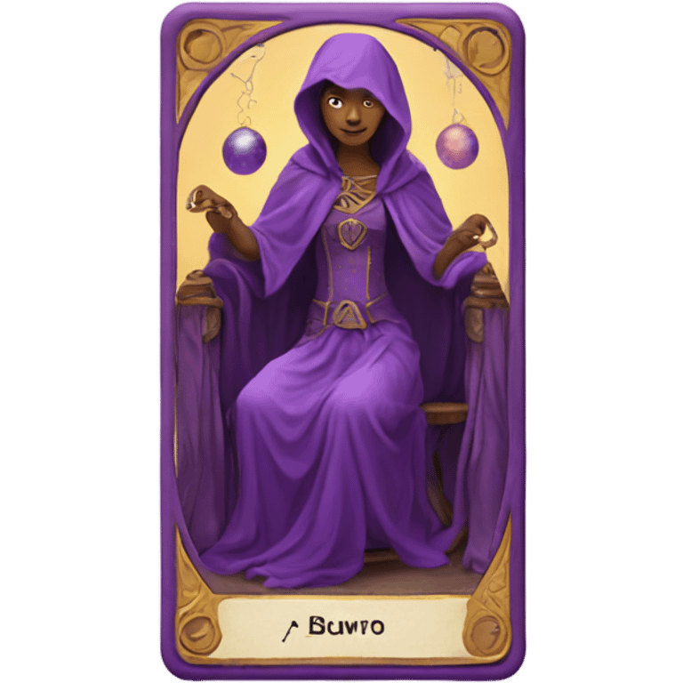 tarot cards purple colors emoji