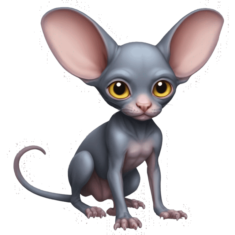 Cool Bat-Sphynx-Rat-Mouse-Rodent-Hybrid full body emoji