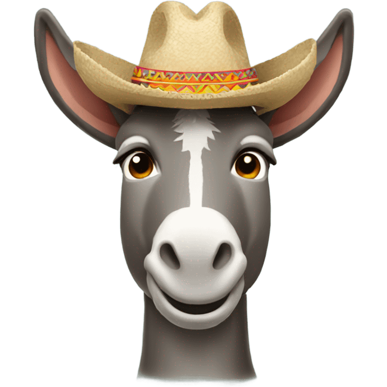 Donkey wearing a sombrero  emoji