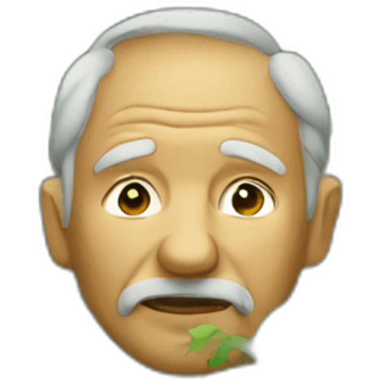 Old man in bushes emoji