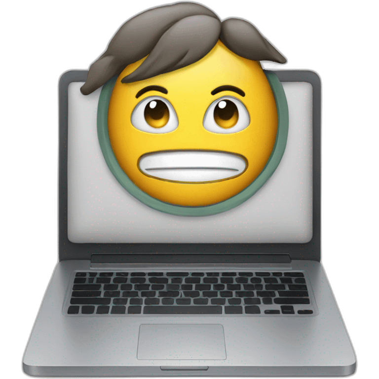 brazilian writing code on a laptop emoji