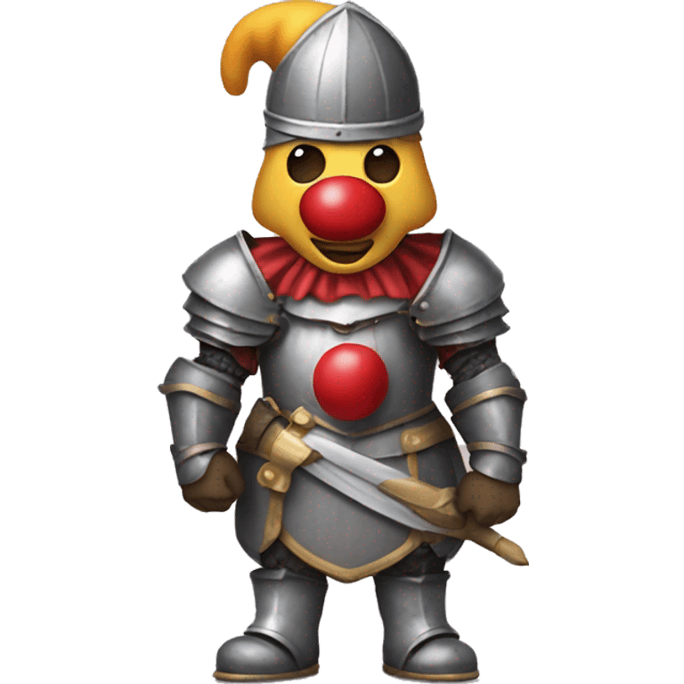 Knight wearing clown hat emoji