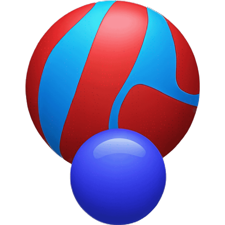 red ball and a blue with a purple ball emoji