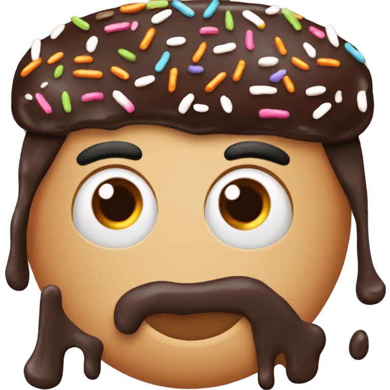 ￼ chocolate blaze donut emoji