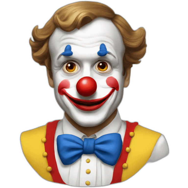 Macron in clown emoji