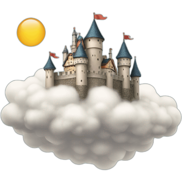 cute castle on cloud emoji