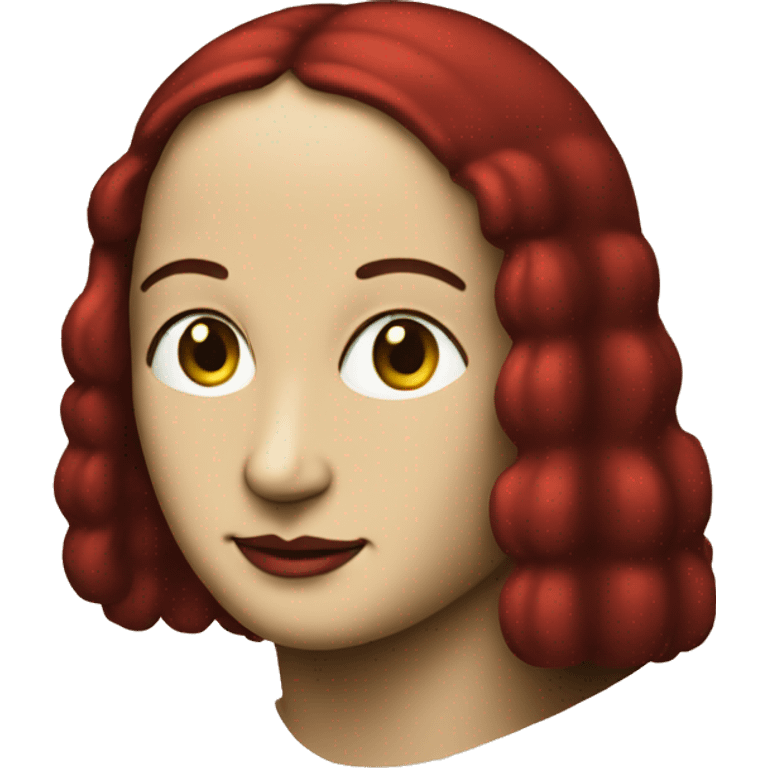 red mona lisa emoji