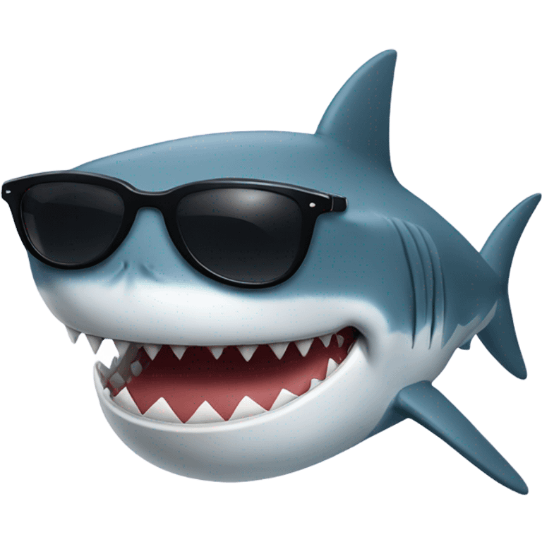 Shark wearing sunglasses  emoji