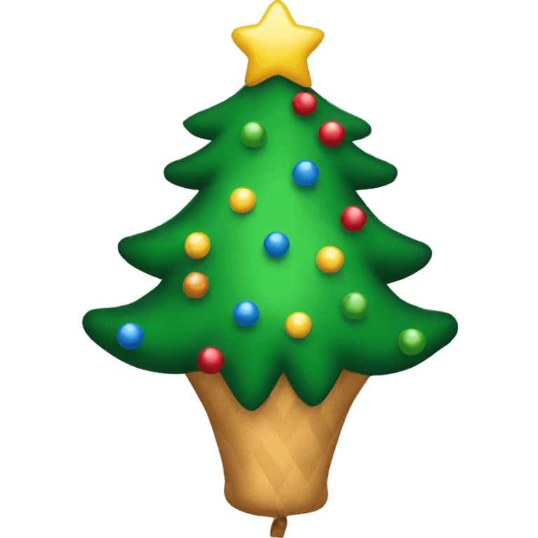 Christmas tree balloon emoji